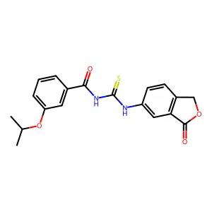 N-[(3-oxo-1H-2-benzofuran-5-yl)carbamothioyl]-3-propan-2-yloxybenzamide structure