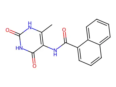 N-(2,4-dihydroxy-6-methyl-5-pyrimidinyl)-1-naphthamide structure
