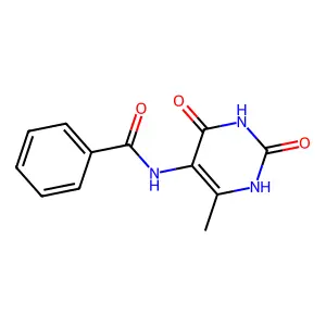N-(2,4-dihydroxy-6-methylpyrimidin-5-yl)benzamide structure