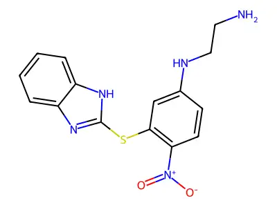 N'-[3-(1H-benzimidazol-2-ylsulfanyl)-4-nitrophenyl]ethane-1,2-diamine structure