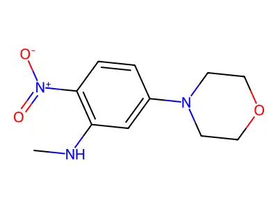 N-methyl-5-morpholin-4-yl-2-nitroaniline structure