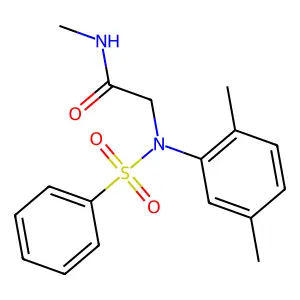 2-[(2,5-Dimethylphenyl)(phenylsulfonyl)amino]-N-methylacetamide structure