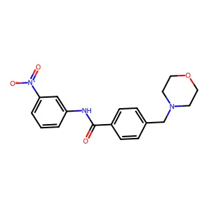 4-(morpholin-4-ylmethyl)-N-(3-nitrophenyl)benzamide structure