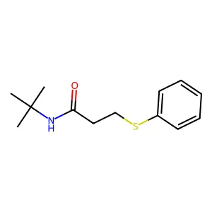 N-叔丁基-3-(苯硫基)丙酰胺 structure