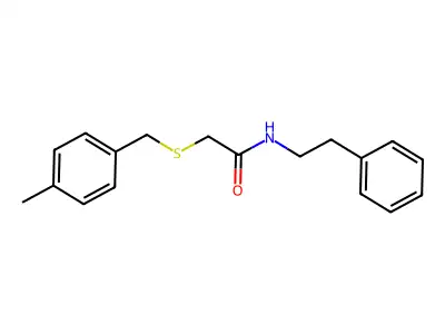 2-[(4-methylbenzyl)thio]-N-(2-phenylethyl)acetamide structure