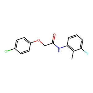 2-(4-chlorophenoxy)-N-(3-fluoro-2-methylphenyl)acetamide structure