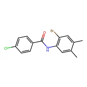 N-(2-bromo-4,5-dimethylphenyl)-4-chlorobenzamide structure