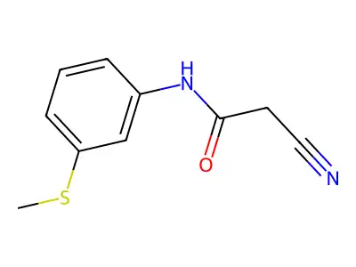 2-Cyano-N-[3-(methylthio)phenyl]acetamide structure