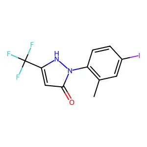1-(4-iodo-2-methylphenyl)-3-(trifluoromethyl)-1H-pyrazol-5-ol structure