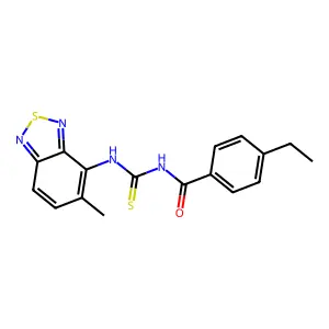 4-ethyl-N-[(5-methyl-2,1,3-benzothiadiazol-4-yl)carbamothioyl]benzamide structure