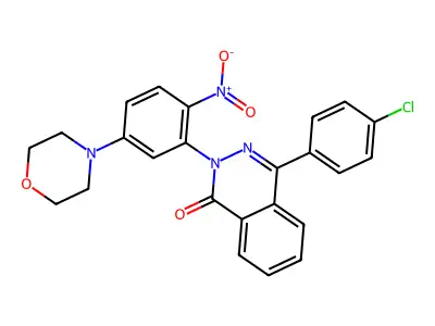 4-(4-Chlorophenyl)-2-(5-morpholin-4-yl-2-nitrophenyl)phthalazin-1-one structure