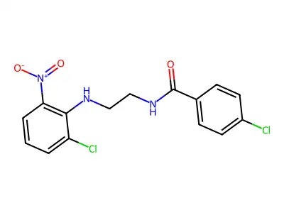 4-chloro-N-[2-(2-chloro-6-nitroanilino)ethyl]benzamide structure