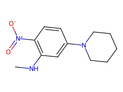 N-methyl-2-nitro-5-(piperidin-1-yl)aniline structure
