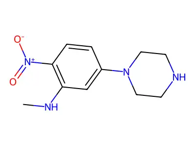 N-methyl-2-nitro-5-piperazin-1-ylaniline structure
