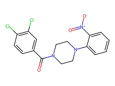 (3,4-Dichlorophenyl)-[4-(2-nitrophenyl)piperazin-1-yl]methanone structure