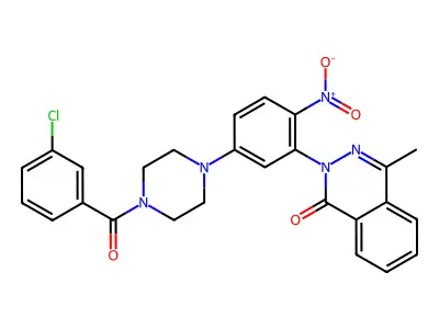 2-[5-[4-(3-Chlorobenzoyl)piperazin-1-yl]-2-nitrophenyl]-4-methylphthalazin-1-one structure