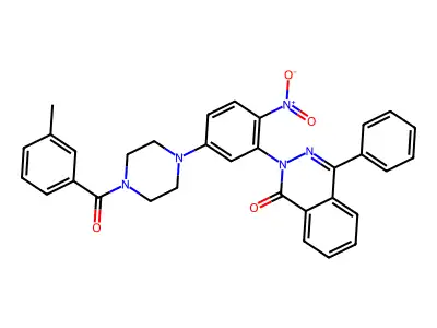 2-[5-[4-(3-Methylbenzoyl)piperazin-1-yl]-2-nitrophenyl]-4-phenylphthalazin-1-one structure