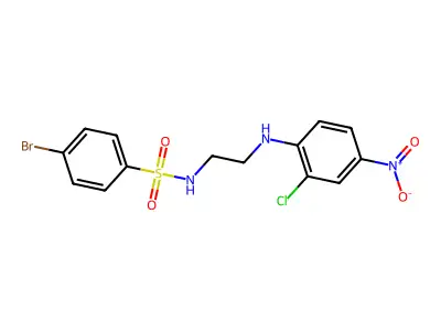 4-bromo-N-[2-(2-chloro-4-nitroanilino)ethyl]benzenesulfonamide structure