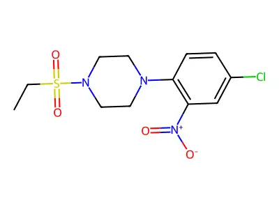 1-(4-Chloro-2-nitrophenyl)-4-(ethylsulfonyl)piperazine structure
