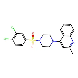 4-[4-(3,4-Dichlorophenyl)sulfonylpiperazin-1-yl]-2-methylquinoline structure