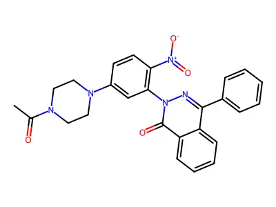 2-[5-(4-Acetylpiperazin-1-yl)-2-nitrophenyl]-4-phenylphthalazin-1-one structure