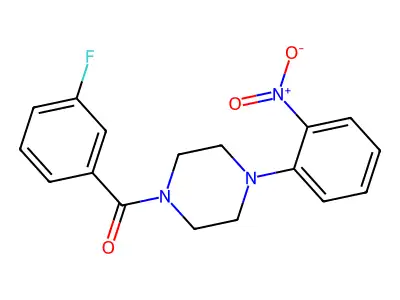 (3-Fluorophenyl)[4-(2-nitrophenyl)piperazin-1-yl]methanone structure