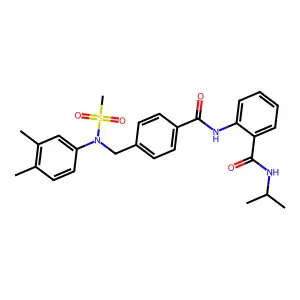 2-[[4-[(3,4-dimethyl-N-methylsulfonylanilino)methyl]benzoyl]amino]-N-propan-2-ylbenzamide structure