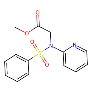 (Benzenesulfonyl-pyridin-2-yl-amino)-acetic acid methyl ester structure