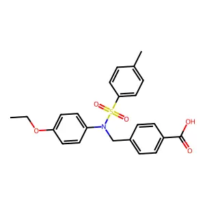 4-(((4-Ethoxyphenyl)[(4-methylphenyl)sulfonyl]amino)methyl)benzoic acid structure