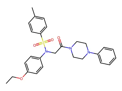 N-(4-ethoxyphenyl)-4-methyl-N-[2-oxo-2-(4-phenylpiperazin-1-yl)ethyl]benzenesulfonamide structure
