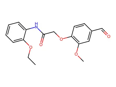 N-(2-ethoxyphenyl)-2-(4-formyl-2-methoxyphenoxy)acetamide structure
