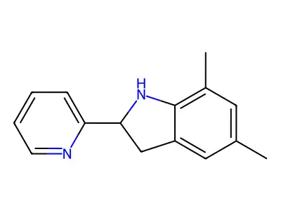 5,7-Dimethyl-2-(pyridin-2-yl)indoline structure