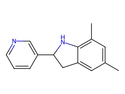 5,7-Dimethyl-2-(pyridin-3-yl)indoline structure