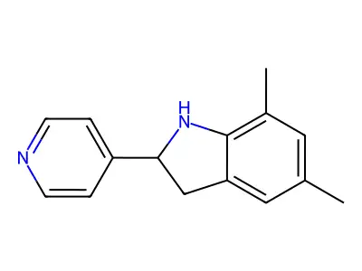 5,7-Dimethyl-2-(pyridin-4-yl)indoline structure