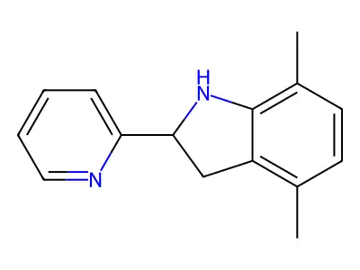 4,7-Dimethyl-2-(pyridin-2-yl)indoline structure