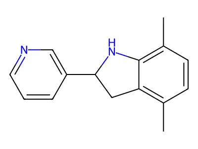 4,7-Dimethyl-2-(pyridin-3-yl)indoline structure