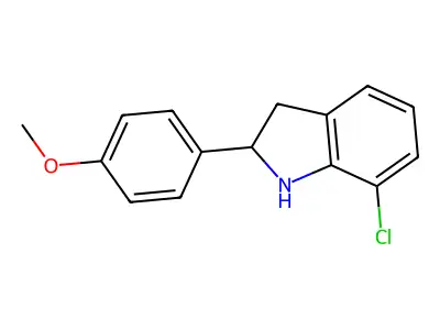 7-Chloro-2-(4-methoxyphenyl)indoline structure