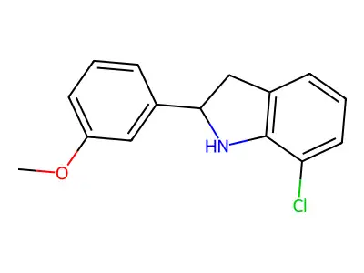 7-Chloro-2-(3-methoxyphenyl)indoline structure