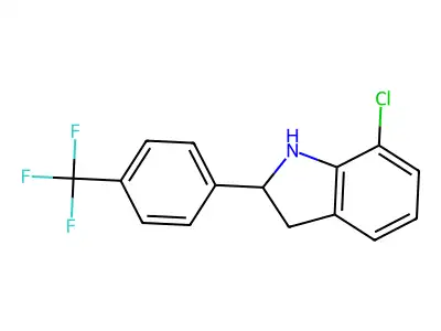 7-Chloro-2-[4-(trifluoromethyl)phenyl]indoline structure