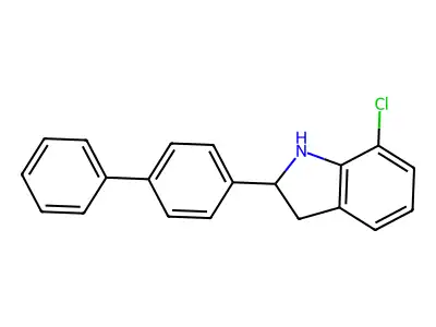 2-(4-Biphenylyl)-7-chloroindoline structure
