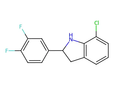 7-Chloro-2-(3,4-difluorophenyl)indoline structure