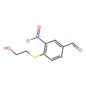 4-[(2-Hydroxyethyl)sulfanyl]-3-nitrobenzaldehyde structure