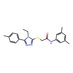 N-(3,5-dimethylphenyl)-2-{[4-ethyl-5-(4-methylphenyl)-4H-1,2,4-triazol-3-yl]sulfanyl}acetamide structure