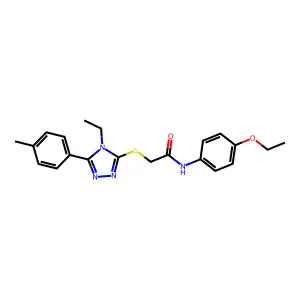 N-(4-ethoxyphenyl)-2-{[4-ethyl-5-(4-methylphenyl)-4H-1,2,4-triazol-3-yl]sulfanyl}acetamide structure