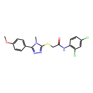 N-(2,4-dichlorophenyl)-2-[[5-(4-methoxyphenyl)-4-methyl-1,2,4-triazol-3-yl]sulfanyl]acetamide structure