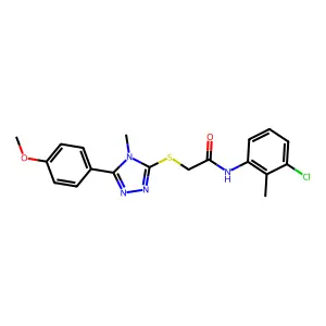 N-(3-chloro-2-methylphenyl)-2-{[5-(4-methoxyphenyl)-4-methyl-4H-1,2,4-triazol-3-yl]sulfanyl}acetamide structure