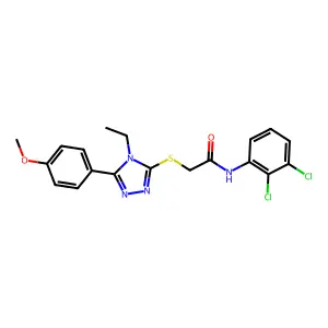 N-(2,3-dichlorophenyl)-2-[[4-ethyl-5-(4-methoxyphenyl)-1,2,4-triazol-3-yl]sulfanyl]acetamide structure