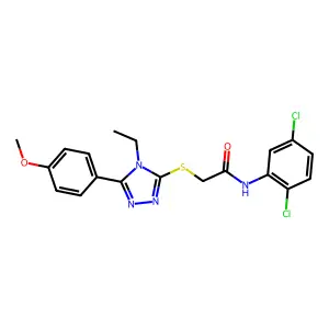 N-(2,5-dichlorophenyl)-2-{[4-ethyl-5-(4-methoxyphenyl)-4H-1,2,4-triazol-3-yl]sulfanyl}acetamide structure
