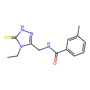 N-(4-Ethyl-5-mercapto-4H-[1,2,4]triazol-3-ylmethyl)-3-methyl-benzamide structure