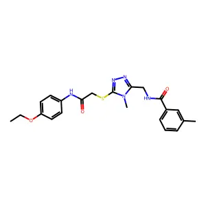 N-[[5-[2-(4-ethoxyanilino)-2-oxoethyl]sulfanyl-4-methyl-1,2,4-triazol-3-yl]methyl]-3-methylbenzamide structure
